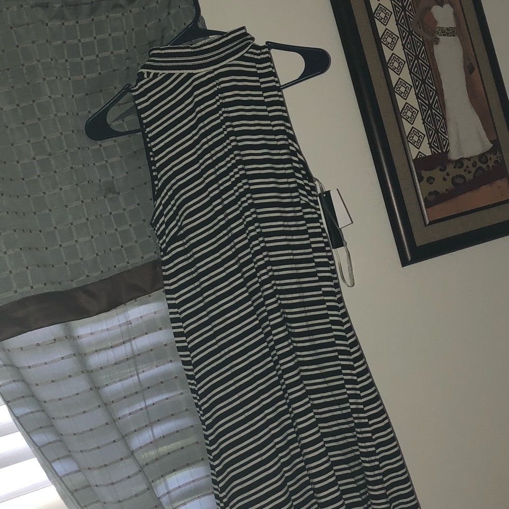 black and white dress